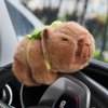 TECHPLUS Car Interior Decoration Capybara Plush Doll with Turtle - Car Charm Ornament for Dashboard, Steering Wheel, Doors and More
