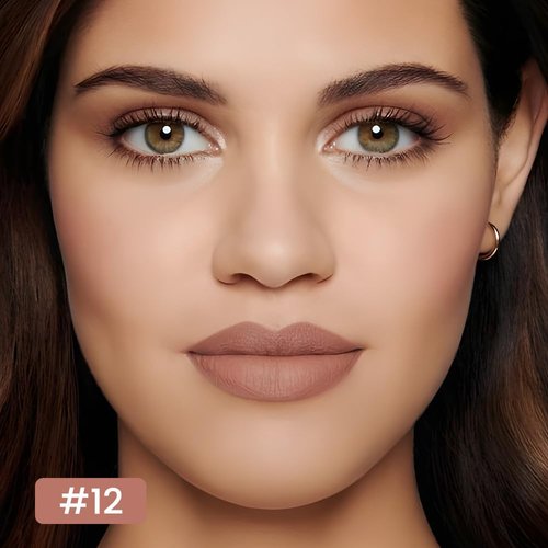 Modern Classic Lip Liner, 12 Colors Lip Liner Pigmented Vegan Matte, Lasting Finish Lip Liner, Luxurious Creamy Long Lasting Lip Liner, Prevents Feathering and Fading, (12)