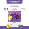 VCare Lavender Anti Acne Sheet Mask Best Self Skin Care Skin Tone and Hydrated Sheet Mask for All Skin Types Natural Home Spa Treatment Masks For Men and Women (Pack of 3)