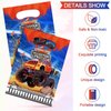 Nezyo 40 Pcs Truck Party Favor Bags, Truck Goody Bags Truck Birthday Party Supplies Truck Party Bags Gift Bags Plastic Candy Bags for Truck Themed Birthday Party Favors