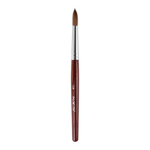 Rolabling Professional Red Wooden Nail Brush Kolinsky Sable Hair Nail Tool Acrylic Nail Art Brush (Size 12)