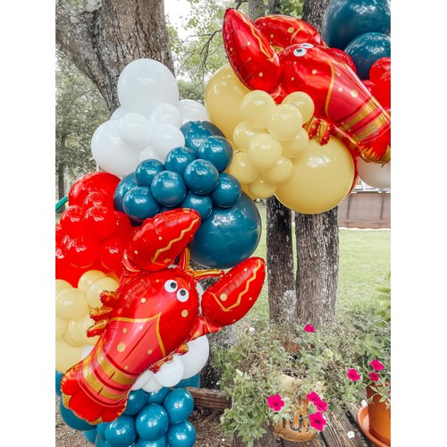 8Pcs Giant Crawfish Crab Foil Balloons/Crawfish Boil Party Supplies/Beer Balloons for Lobster Lovers Party Decorations/Children Birthday Supplies/Marine Animal Balloons/Summer Sea Pool Party Favors