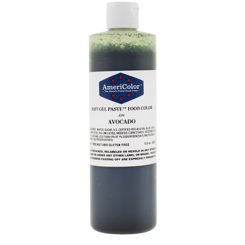 AmeriColor Food Coloring, Avocado Soft Gel Paste, 13.5 Ounce
