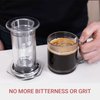 Aeropress Clear Coffee Press – 3 in 1 brew method combines French Press, Pourover, Espresso - Full bodied coffee without grit or bitterness - Small portable coffee maker for camping & travel