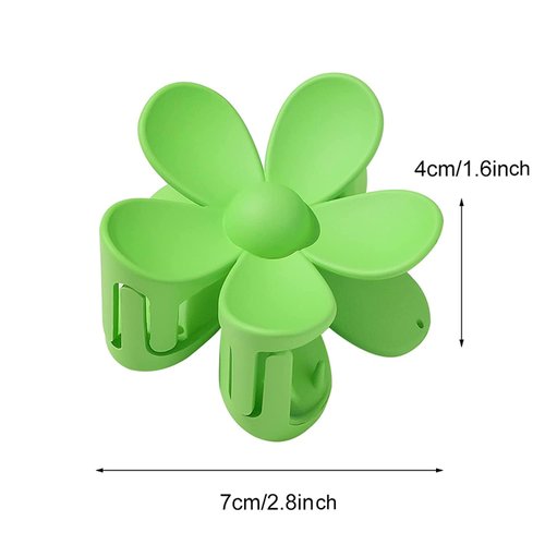 Candy Colored Hair Claw Clips Flower Hair Clips – Big Cute Claw Clips, Thick Hair, Scrub, Hair Clip Sweet Flower Clip (White)