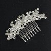Brihasory Crystal Bride Wedding Hair Comb Silver Rhinestone Bridal Hair Accessories for Bride Party Prom Head Pieces Flower Hair Sides Elegant Hair Clips for Women and Girls Bridesmaids Gifts