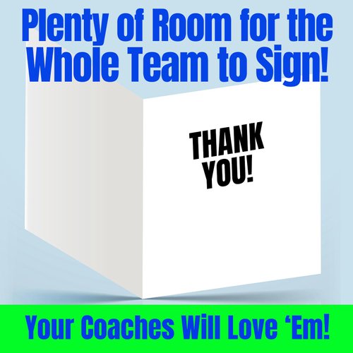 Play Strong 3-Pack Soccer Coach U Rock! 3-Pack (5x7) Greeting Thank You Cards Set Awesome for Soccer Players, Teams, Coaches, Family and Fans - Your Coaches Will Love 'Em!