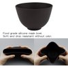 FERCAISH 4Pcs Diy Face Mask Mixing Bowl, Microwavable Silicone Facial Mud Bowl Cosmetic Beauty Tool for Home Salon(Big/Black)