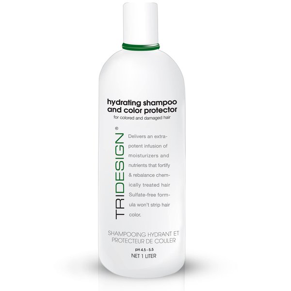 TRI Design Hydrating Shampoo for Color Treated Hair, Sulfate and Paraben Free Color Care Treatment, Concentrated Hair Color Shampoo, Gently Cleanses -33.8 Fluid Ounce