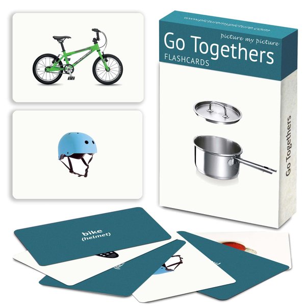 Go Together Flash Cards | 40 Matching Cards | Vocabulary Builder | Speech Therapy Materials for Adults and Children | Autism Learning Materials | ESL Classroom Teaching Materials | Aphasia Cards