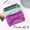 YBSHIN Boho Wide Headbands Stripe Hair Bands Knoted Turban Headband Stretch Headscarfs Twist Headwraps Sweatbands Hair Wears Cloth Elastic Floral Printed Head Bands for Women and Girls 3PCS (Set 1)
