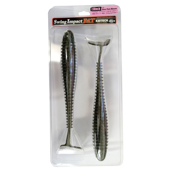 Keitech FS78416 Artificial Fishing Bait, Silver Flash, 6.8"