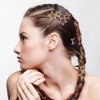 6PCS Star Hair Clips Pins, Elegant Rhinestone Star Barrettes, Non-Slip Hollow Star Hair Clips Y2k Hair Accessories for Girls Women Girls Hair Styling(Gold, Silver, Rosegold)
