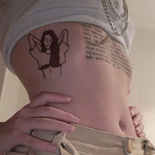 CARGEN Letter Tattoo Alphabet Tattoo Finger Tattoos Literature Temporary Tattoos Black Tattoos Fake Tattoos Realistic great Alphabet Script Cross Crown Tattoos for Adults Women Men and Kids