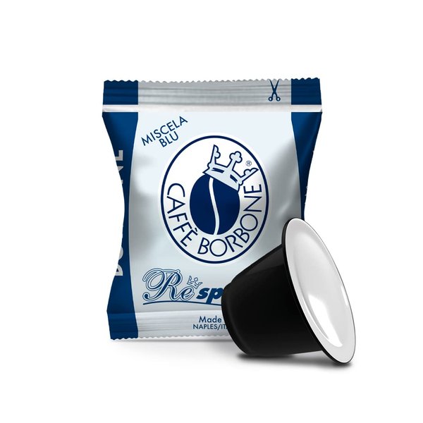 Caffè Borbone Coffee Capsules, Blue Blend, Medium Roast, 50 Count, Compatible with Nespresso, Made in Italy