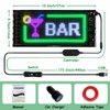 Double Row Programmable LED Sign,Scrolling Bright Advertising LED Signs, Bluetooth App Control Flexible USB 5V LED Matrix Panel,Custom Text Pattern Animation LED Display for Window Store 10.6''x4.7''