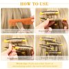 48 Pieces Hair Perm Rods Short Cold Wave Rods Plastic Perming Rods Hair Curling Rollers Curlers with Steel Pintail Comb Rat Tail Comb for Hairdressing Styling Supplies (0.28 Inch, Yellow and Orange)