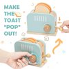 JugueteLand Wooden Pop up Toaster Play Kitchen Set, 17PCS Play Food Accessories for Toddlers Early Learning,Pretend Play Breakfast Playset, Toys Gift for Toddlers Girls & Boys