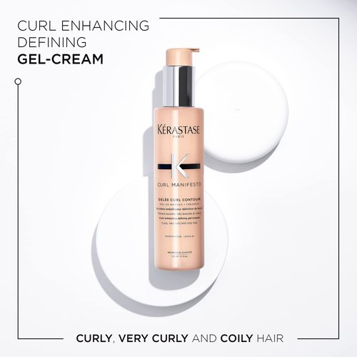 KERASTASE Curl Manifesto Gelee Curl Contour Hair Serum | Enhances Curl Definition Without Crunch | Anti-Frizz | With Shea Butter | For All Wavy, Curly, Very Curly & Coily Hair | 5.1 Fl Oz