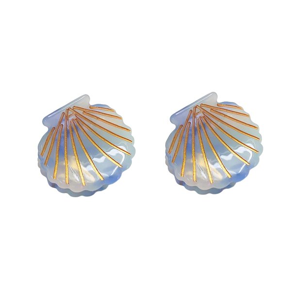 Generic Mini Shell Hair Clip,Small Claw Clip for Women,Acetate Hair Clip,Small Hair Clip,Blue, 1 Count (Pack of 2)