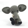 PETFLY Dog Teeth Cleaning Organic Cotton Crochet Squeaky Dog Toy for Small Dog - Elephant