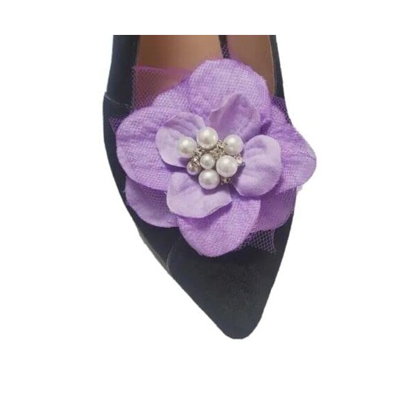 Purple Clip for Shoes (2 pieces), Flower Clip, Shoe Clips, Prom Shoe Accessories