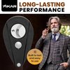 Xikar Xi2 Cigar Cutter - Precision Double Guillotine Cigar Snipper with 440 Stainless Steel Blades, Noir Finish | Rockwell C Rated 54 to 60 Ring Gauge Cigar Clipper - Ergonomic Teardrop Design
