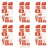Switzerland Flag Temporary Face Tattoos Stickers for Adults And Kids, 6 Sheets 2024 European Cup Football National Flag Removable Tattoos, World Cup Temporary Tattoos Stickers for Football Games Party