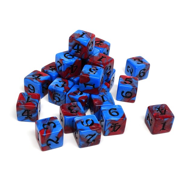 Army #15 D6 Collection - 25 Count Pack of Numbered 6 Sided Dice - D6 Perfect for Tabletop War Games, Warhammer, and RPGs