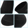 Toes&Feet Men's 3-Pack Black Anti Odor Resist Anti-Sweat Thin Cotton Crew Sports Socks, Size 6-12