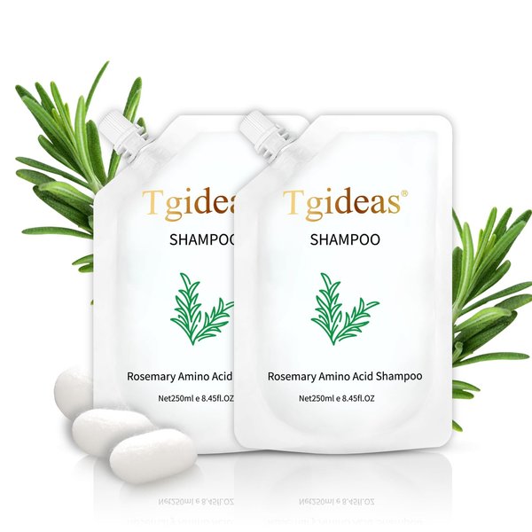 Tgideas Rosemary Biotin Amino Acid Shampoo, Hair Growth Shampoo for Women and Men, Thinning Hair Loss Natural 8.45 fl oz, Two-Pieces