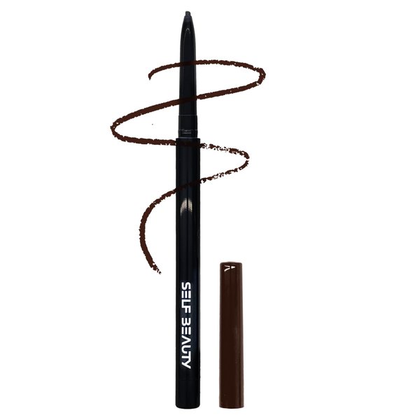 SELFBEAUTY Ultra Slim Waterproof Gel Eyeliner Pencil, Matte Brown, Retractable, Smooth Creamy Textured, Long Lasting, Waterproof, Smudge Proof, Easy Use