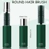 Travel Round Brush for Blow Drying, Mini Hair Brush Curly Hair Brush Round Hair Brush for Curly Hair, Brush for Thick Hair Thin Hair Styling Curling Straightening Hairs Wet & Dry for Women(Green)