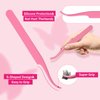 Lash Extension Kit 168 Pcs Individual Lashes Soft Cluster Lashes with Lash Bond and Seal Lash Remover Lash Applicator Eyelash Extension Kit Easy to Apply at Home(Considerate,D-8-18mix Kit)