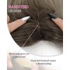 MORICHY Clip in Bangs 360° Bangs Hair Clip Fake Bangs with Long Layered Hair Clip on Bangs for Women Mix Blonde Bangs Clip in Hair Extensions Curved Bangs for Daily Use