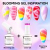 Nicedeco Nail Blooming Gel 15ml Clear U V Led Blossom Gel Polish for Spreading Effect Marble Watercolor Floral Print for DIY Nail Art Design Manicure