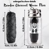 BOONBOO Dental Floss, Bamboo Charcoal Woven Threads, Refillable Glass Bottle, 3 Pieces, Mint