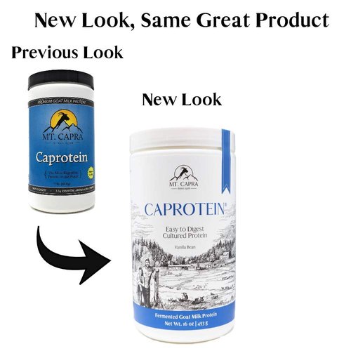 MT. CAPRA SINCE 1928 Caprotein | Casein Protein Concentrate, Fermented Goat Milk Protein from Grass-Fed Pastured Goats, Extremely Easy to Digest - 1 Pound