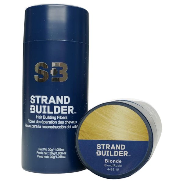Strand Builder Hair Fibers for Thinning Hair and Hair Loss, Natural Keratin Hair Building Fibers, Undetectable Hair Thickener for Men or Women, 30g/1.06oz (Blonde)
