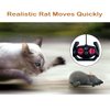 Giveme5 Remote Control Fake Rat Realistic Mouse Cat Toy Mice RC Toy Cat Mice Animal Interactive Toy Figures Cat Running Wheel Wireless Chasing Prank Joke Scary Trick Rats for Cat Funny Toy (Gray)