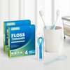 Kuvvfe Floss Threaders,Deep Clean Floss for Braces, Bridges, Implants|200Count (Pack of 4)