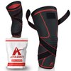 ATHLEDICT Knee Brace Compression Sleeve with X Strap for Support & Pain Relief for Meniscus Tear, ACL, MCL, Running - Men & Women XXXL Plus Size