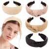 Ivyu Headbands Women Hair Head Bands Knotted Turban Cute Headbands Straw Boho Twist Hair bands for Women’s hair Wide Thick Top Knot Hairbands For Girls Beauty Product Beech Accessories
