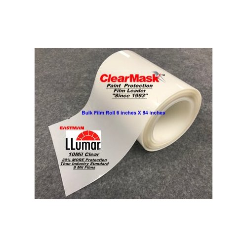 Llumar 10 Mil Clear Paint Protection Bulk Film Roll 6 inches X 48 inches