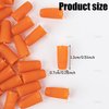AUEAR, 100 Pack Eyelash Glue Bottle Plug Blocking Needle Glue Bottle Pins Plastic Bottle Sealer for Beauty Salon Eyelash Extensions Makeup Tools Orange