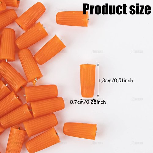 AUEAR, 100 Pack Eyelash Glue Bottle Plug Blocking Needle Glue Bottle Pins Plastic Bottle Sealer for Beauty Salon Eyelash Extensions Makeup Tools Orange