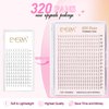 EMEDA 320 Fans Premade Lash Fans Pointy Thin Base XL Boxes Premade Fans Eyelash Extensions Stable D Curl Lash Extension Premade Fans Pre Fanned Volume Lash Extensions (5D-0.07-D-8-15mm)