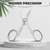 Premium Manicure Scissors Curved Nail Scissors for Cuticles, Eyebrow /Eyelashes, Mustache and Beard, Small Beauty Scissors for Men and Women 3.6''