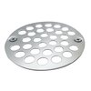 Westbrass D3192-26 4" OD Brass Shower Strainer Grid Drain Cover, 1-Pack, Polished Chrome