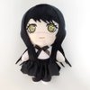 JCvCX Black Hair Girl with Bow tie Plush Toy Anime Plush Figure Stuffed Plushies Plush Doll Soft Plush Pillow
